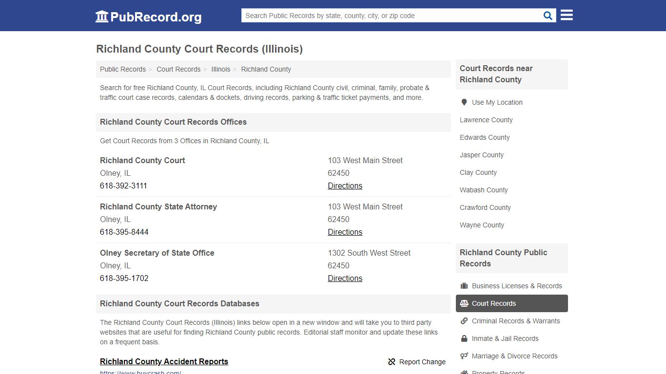 Free Richland County Court Records (Illinois Court Records)