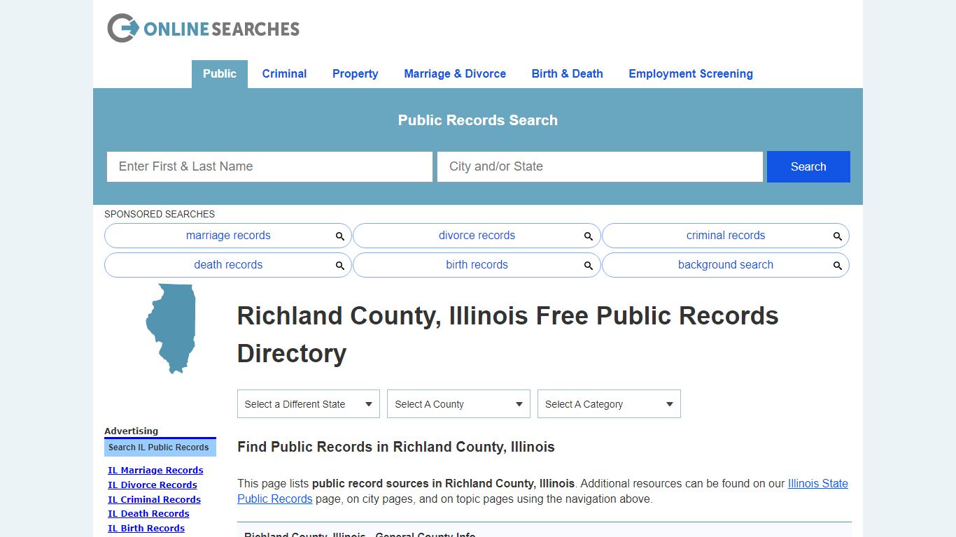 Richland County, Illinois Public Records Directory